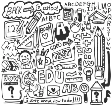 Sticker enfant matériel et cours de maths - TenStickers