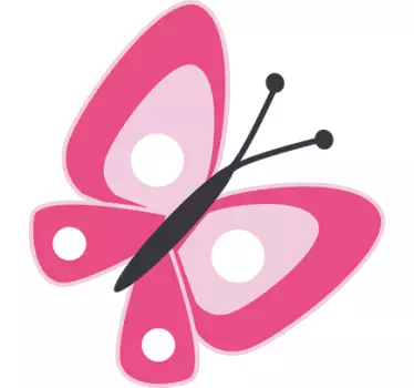 Sticker enfant papillon rose - TenStickers