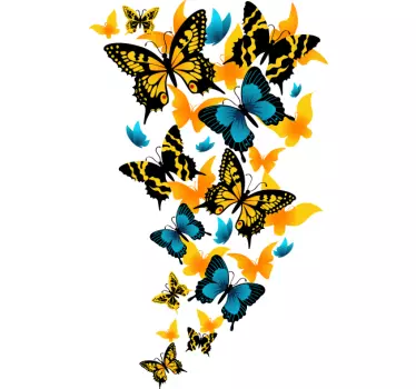 Sticker enfant papillons multicolores - TenStickers