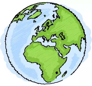Sticker enfant planète Terre - TenStickers