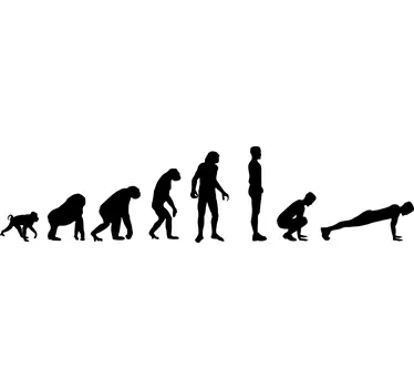 Sticker évolution humaine burpees - TenStickers