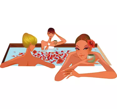 Sticker femmes jacuzzi - TenStickers