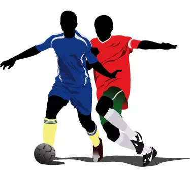Sticker foot silhouettes joueurs de football - TenStickers
