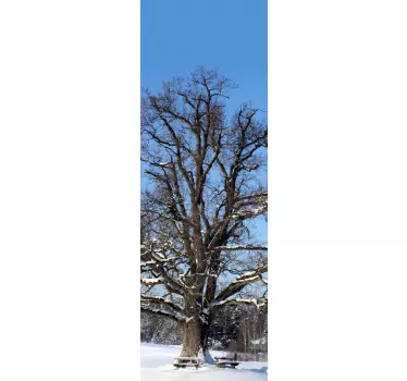 Sticker frigo arbre enneigé - TenStickers