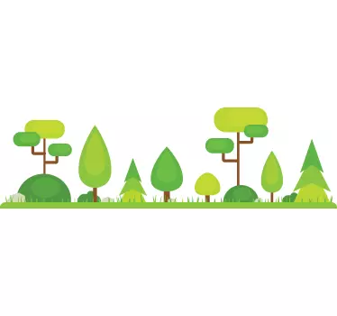 Sticker frise arbres - TenStickers