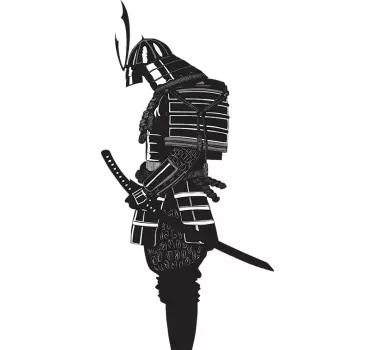Sticker mural pour salon guerrier samouraï - TenStickers