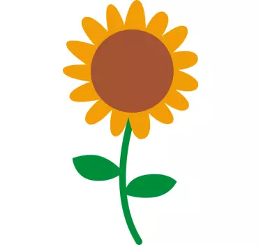 Sticker horloge tournesol - TenStickers