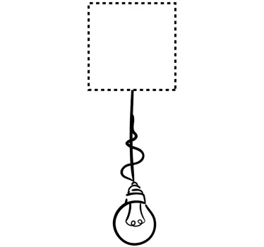 Sticker interrupteur ampoule suspendue - TenStickers