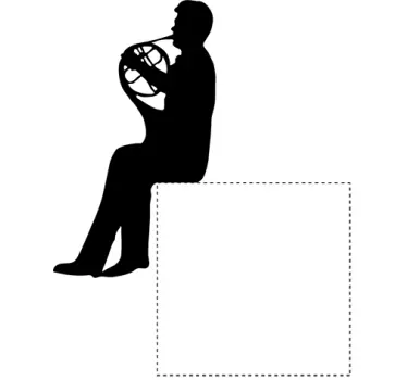 Sticker mural salon interrupteur musicien - TenStickers