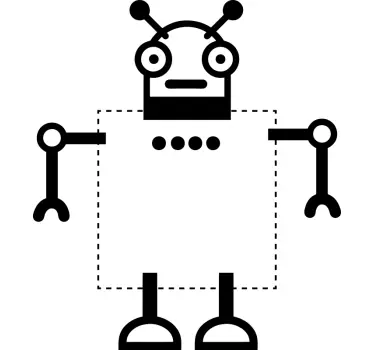 Sticker interrupteur robot - TenStickers
