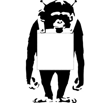 Sticker interrupteur singe Banksy - TenStickers