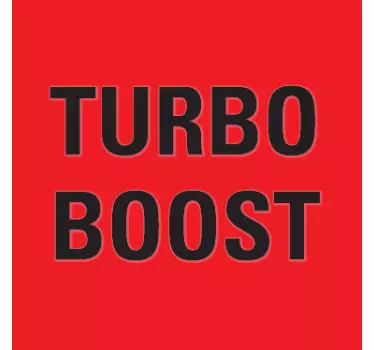 Sticker interrupteur turbo boost - TenStickers