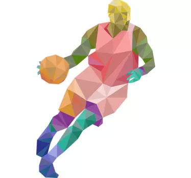 Sticker basket joueur origami - TenStickers