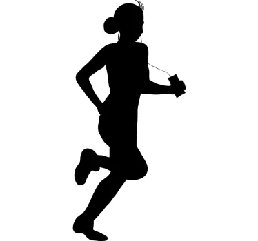 Sticker jogging en musique - TenStickers