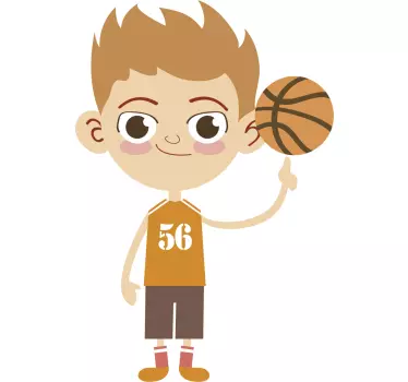 Sticker joueur de basket ballon - TenStickers