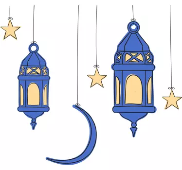 Sticker lanternes orientales - TenStickers