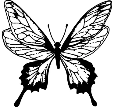 Sticker Mural Dessin Papillon - TenStickers