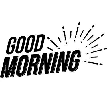 Sticker Mural Good Morning - TenStickers