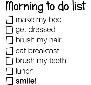Sticker miroir morning to do list - TenStickers