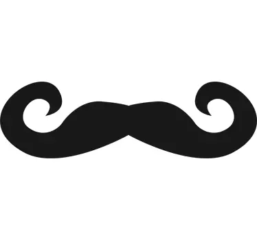Sticker miroir moustache amusante - TenStickers