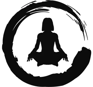 Sticker mode contour de méditation calme - TenStickers