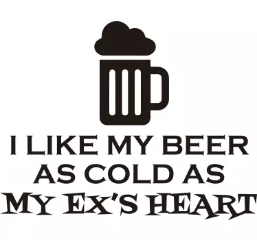 Sticker mode froid comme le coeur de mon ex - TenStickers