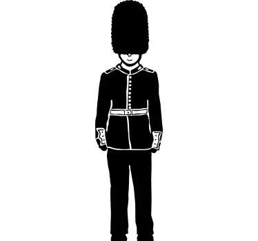 sticker monochrome garde anglais - TenStickers