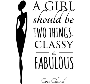 Sticker citation A girl should be Coco Chanel - TenStickers