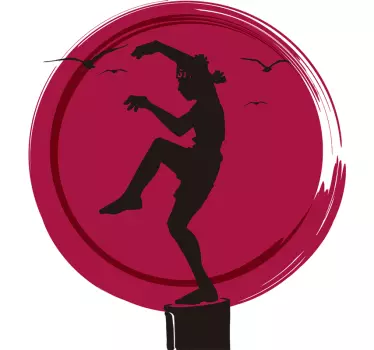 Sticker mural logo enfant karaté - TenStickers