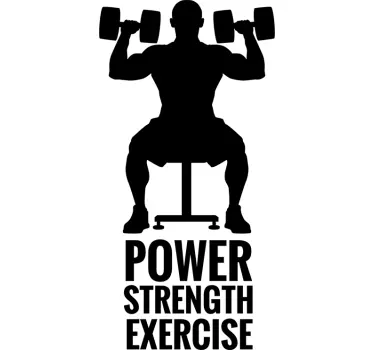 Sticker motivation musculation - TenStickers