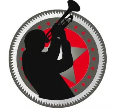Sticker musique trompettiste - TenStickers