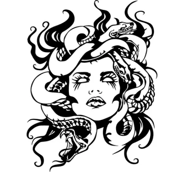 Sticker mythologie visage gorgone - TenStickers