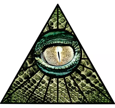Sticker œil Reptile triangle - TenStickers