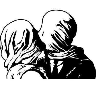 Sticker Maison Les Amants Magritte - TenStickers