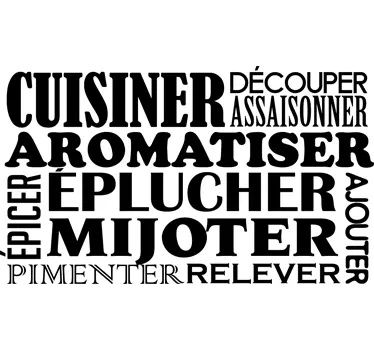 Sticker cuisine recette pêle-mêle cuisine - TenStickers