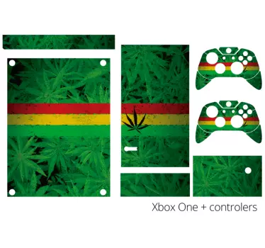 Sticker xbox plante cannabis Jamaïque - TenStickers