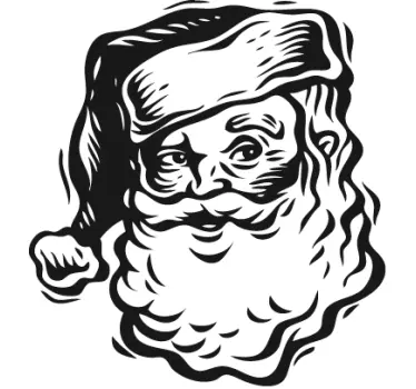 Sticker portrait Père Noël dessin - TenStickers