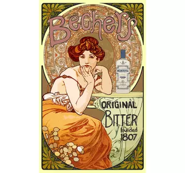 Sticker mural vintage poster Art Nouveau - TenStickers