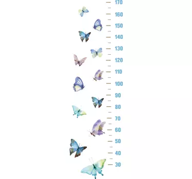Sticker pour enfant mètre papillons - TenStickers