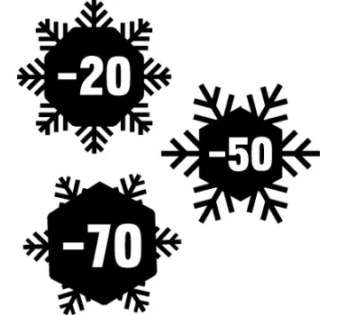 Sticker vitrine promotion flocons - TenStickers