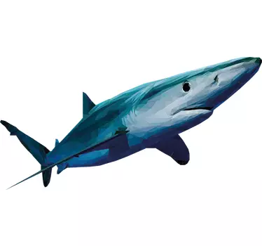 Sticker requin géométrique - TenStickers