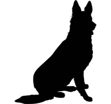 Sticker silhouette berger allemand - TenStickers