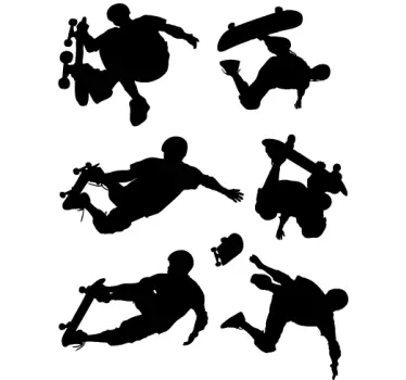 Sticker silhouette skateur - TenStickers
