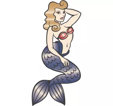 Sticker sirène couleur - TenStickers