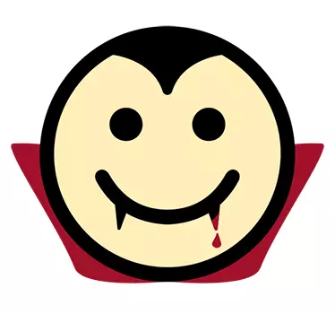 Sticker smiley heureux Dracula - TenStickers