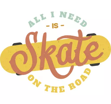 Sticker Maison planche de skateboard rétro - TenStickers
