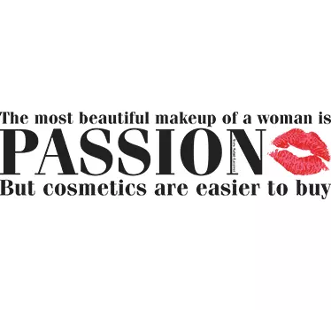 Sticker texte maquillage et passion - TenStickers