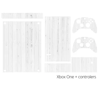 Sticker xbox effet bois blanc - TenStickers