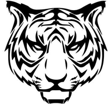 Sticker tigre furieux - TenStickers