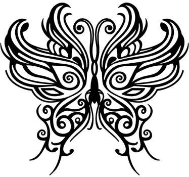 Sticker tribal papillon - TenStickers